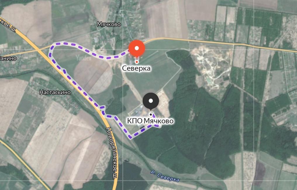 Аэродром Северка находится в 800 метрах от воняющего КПО Юг Мячково Коломна